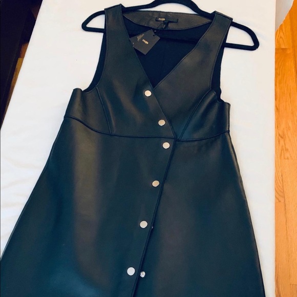 Maje Dresses | Maje Leather Dress 